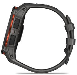 Умные часы Garmin Instinct 3 50mm Solar, Black with Charcoal Silicone (010-02935-40) HK