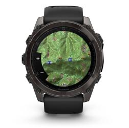 Умные часы Garmin Fenix 8 51 мм AMOLED Sapphire Carbon, Gray DLC Titanium with Black/Pebble Gray Silicone (010-02905-21)