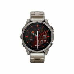 Часы Garmin Fenix 8 47mm Amoled Sapphire Titanium, светло-серый, титановый ремешок (010-02904-40)