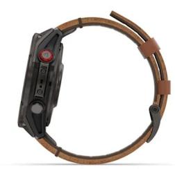 Смарт-часы Garmin Fenix 8 Pro 47 mm Amoled Sapphire, Carbon grey DLC titanium with Chestnut leather band (010-03198-40)