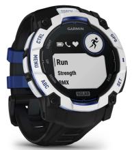 Умные часы Garmin Instinct 3 50mm Solar, Whitestone with Black/Bolt Blue Silicone (010-02935-43) HK