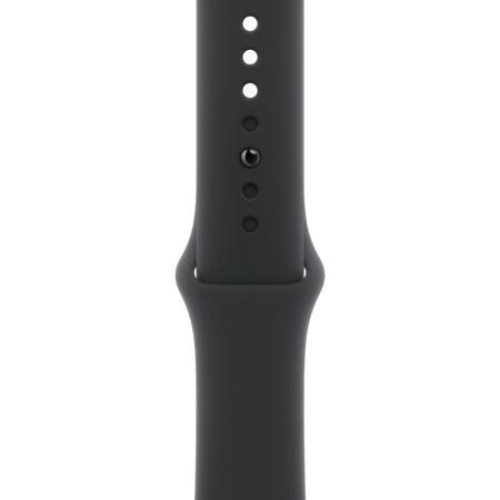 Apple Watch Series 10 42mm Jet Black Aluminum Case with Sport Band, Black