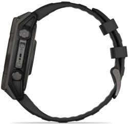 Умные часы Garmin Fenix 8 47mm Solar, Sapphire, титановый угольно-серый DLC с черным ремешком (010-02906-11)
