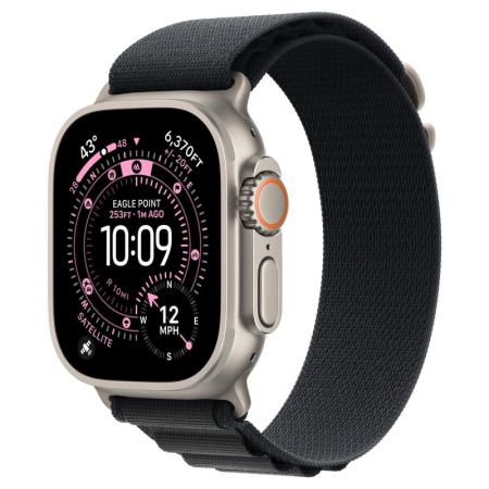 Apple Watch Ultra 3 (2025) 49mm Natural Titanium Case with Black Alpine Loop