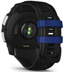 Умные часы Garmin Instinct 3 50mm Solar, Whitestone with Black/Bolt Blue Silicone (010-02935-43) HK