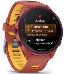 Смарт-часы Garmin Forerunner 170 Music, красно-розовый и красно-розовый/мангово-желтый ремешок (010-03920-13)