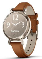 Умные часы Garmin Lily 2 Classic, Cream Gold / Tan Leather Band (010-02839-60)