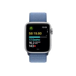 Умные часы Apple Watch SE 2023 GPS 44mm Silver Aluminium Case with Winter Blue Sport Loop (MREF3)