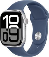 Apple Watch Series 10 46mm Silver Aluminum Case with Sport Band, Denim