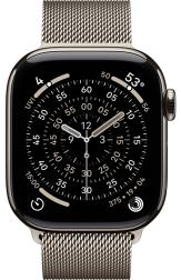 Apple Watch Series 11 42mm Natural Titanium Case with Milanese Loop Natural