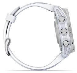 Смарт-часы Garmin Fenix 8 43 mm AMOLED, Silver with Whitestone Silicone Band (010-02903-06)